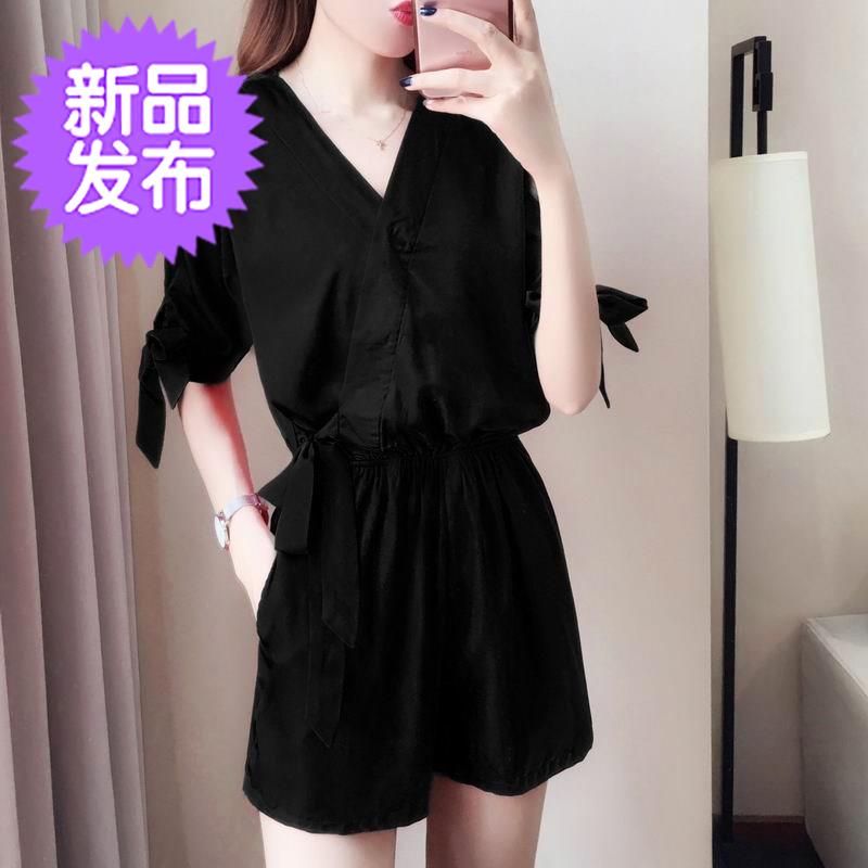 2019新款夏x季连体衣女装韩版雪纺裙裤阔腿短裤时髦套装连体裤女在类目 女装/女士精品, 裤子, 休闲裤中 - 来自Buy2taobao.com提供专业的淘宝代购服务