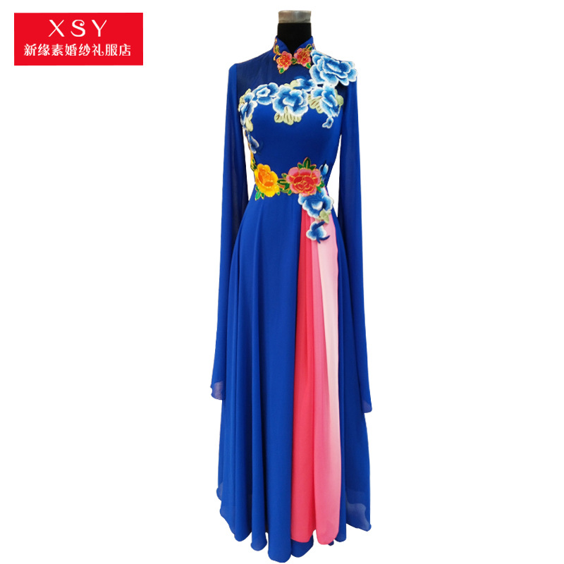 new pattern banquet Water soluble Peony Bridesmaid Dresses Manufactor host Dress temperament Wedding dress Toast full dressin the Women's clothing/Boutique , Wedding/Cheongsam/Formal dress , Wedding category - from Buy2taobao.com to provide professional Taobao agent buy service