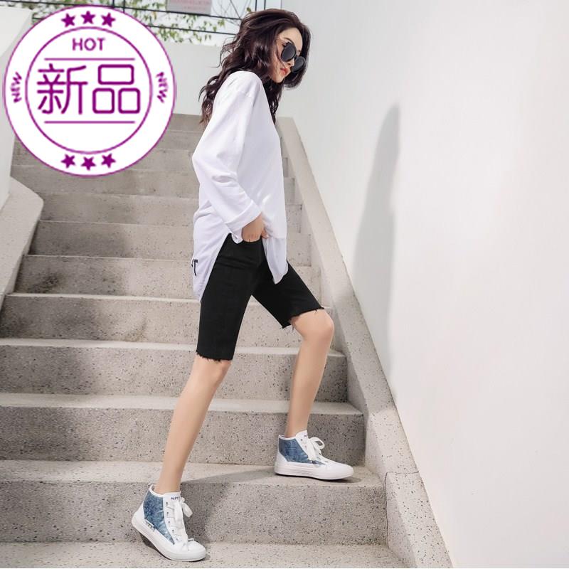 高腰牛仔短裤女夏季2019新款黑色直c筒外穿紧身弹力骑行健美五分在类目 女装/女士精品, 牛仔裤中 - 来自Buy2taobao.com提供专业的淘宝代购服务