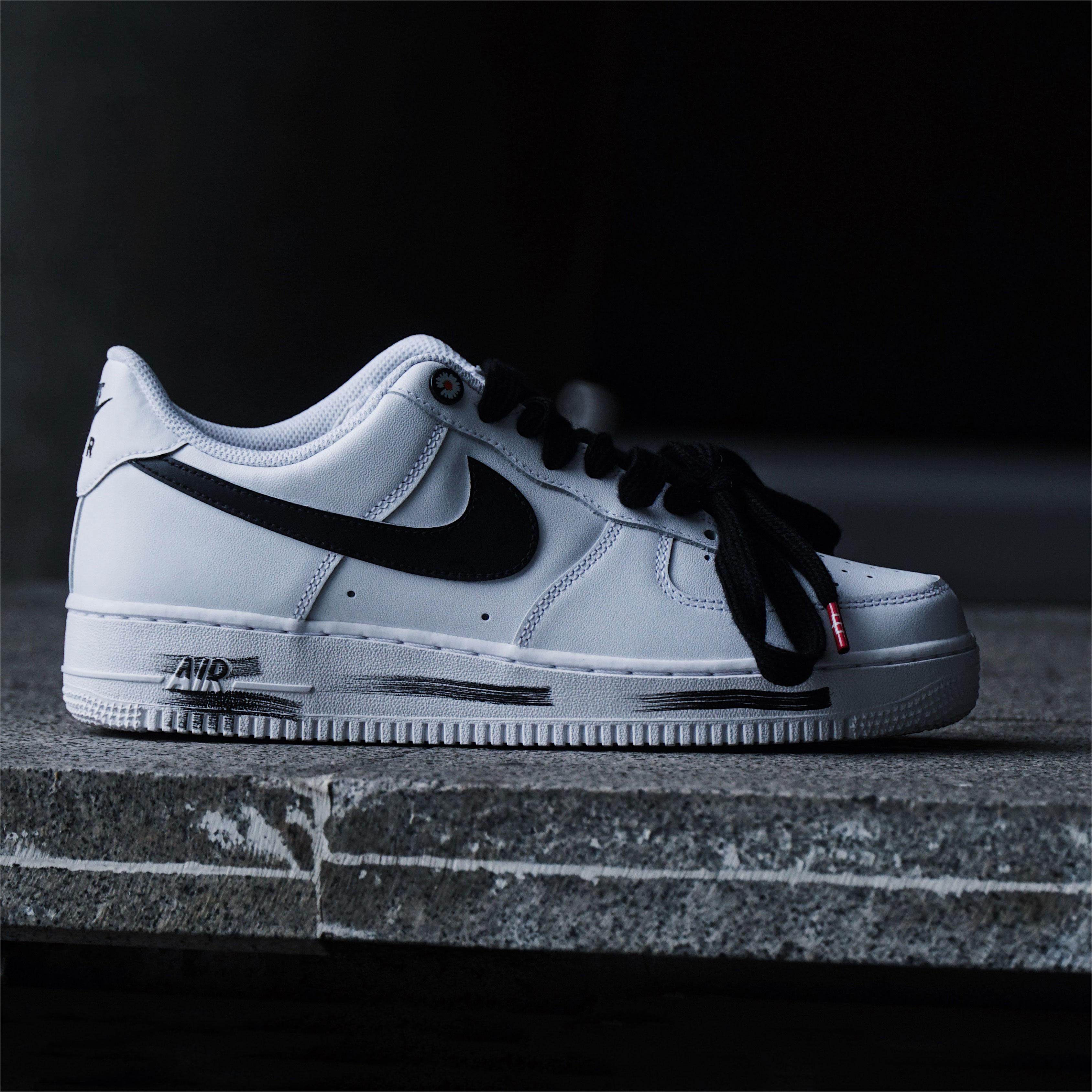 nike air force1 空军一号gd权志龙涂鸦泼墨小雏菊男女款球鞋定制