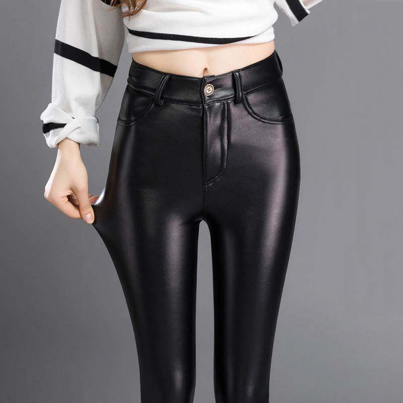 皮裤女真皮加绒