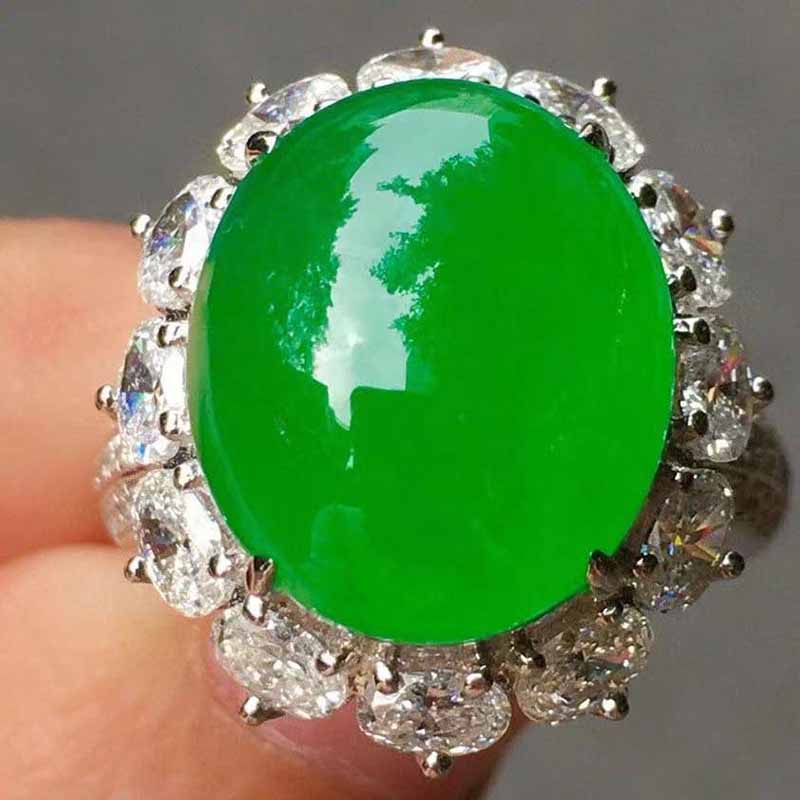 七小匠天然缅甸老坑a货翡翠冰种满绿正圈平安镯翡翠手镯548圈口