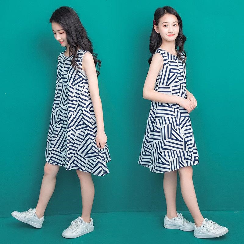 中大童裙子2021新款女装洋气儿童胖女童12夏季女孩夏装15岁连衣裙