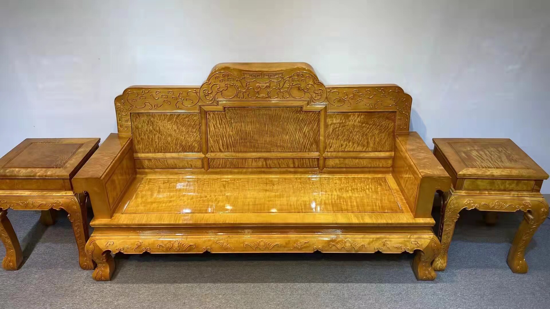 金丝楠木沙发茶几组合高端奢华红木家具简约新中式全实木仿古定制