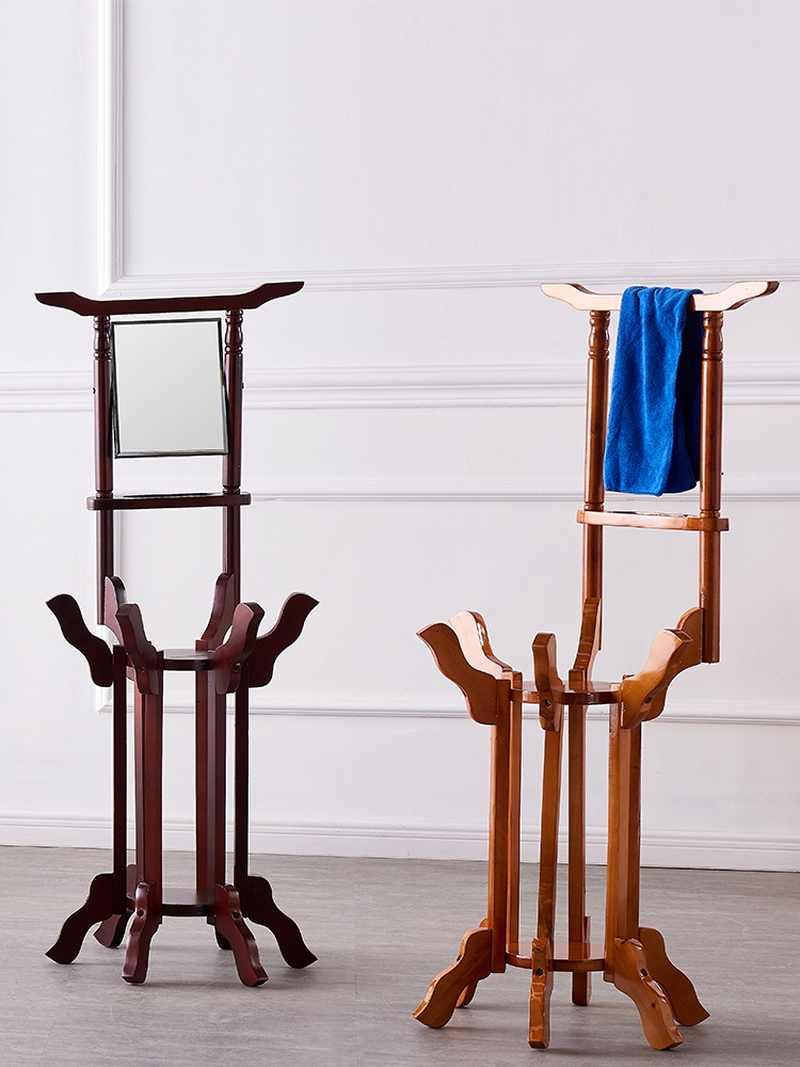 架落地式农村新式洗脸盆架子新款简易老式放的落地家用木质—面盆架