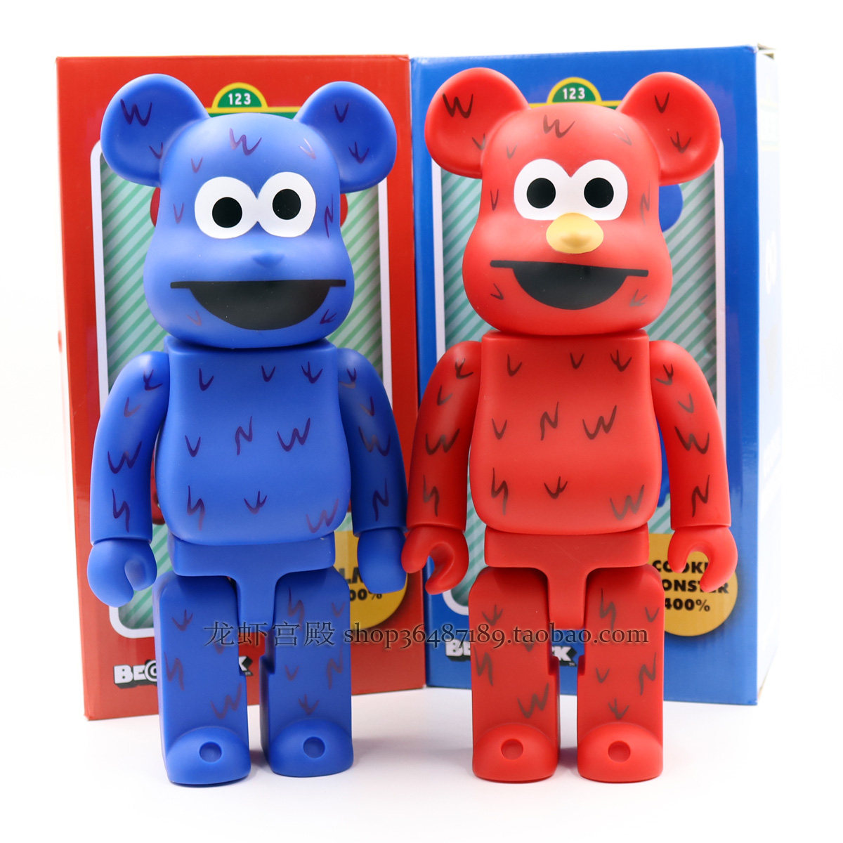 bearbrick暴力熊积木熊芝麻街elmo公仔人偶玩具模型手办潮玩盲盒