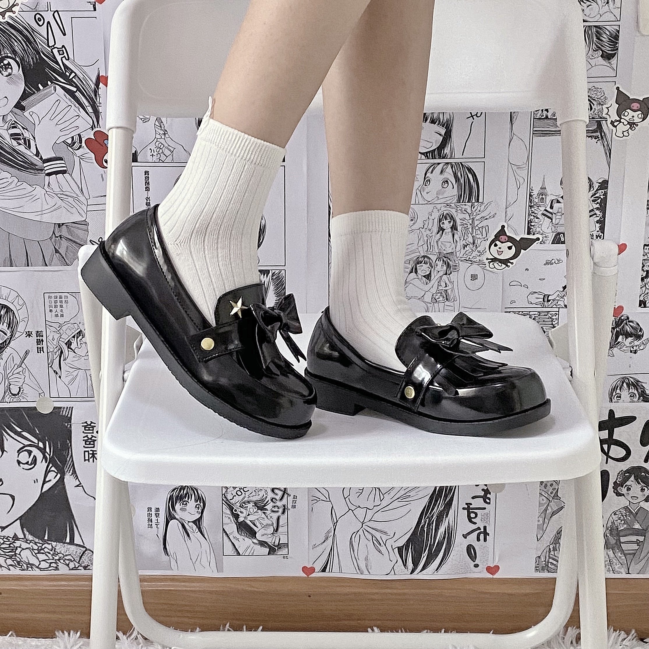 现货【浮梦星辰】原创jk制服鞋艾米兔和桃桃君校供优等小皮鞋女鞋