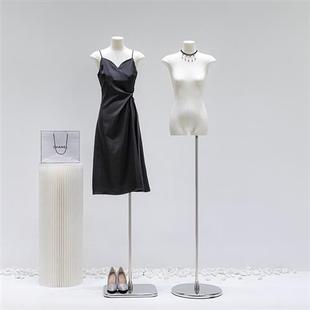 2023年新款韩版扁身女模小胸服装店橱窗模特道具模特展示架全身