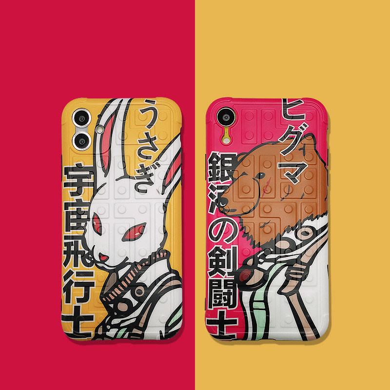 潮牌情侣个性兔子xr苹果11手机壳iphonex软壳xsmax全包8plus个性7p