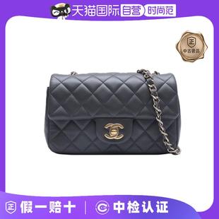 【自营】中古95新Chanel/香奈儿斜挎包CF经典款口盖包灰色29开