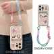 启乾 Jellycat小动物腕带iPhone16/15手机壳适用苹果14promax卡包卡套插卡皮质软壳链条挂绳可爱卡通新款全包