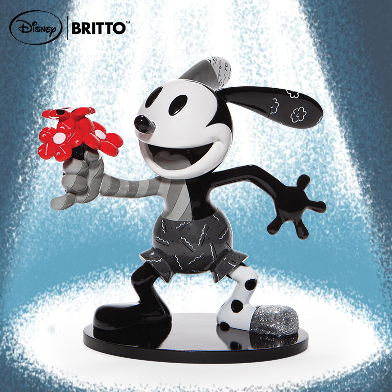 兔年礼物-enesco捧花的奥斯华摆件幸运兔公仔潮玩手办情人节礼物