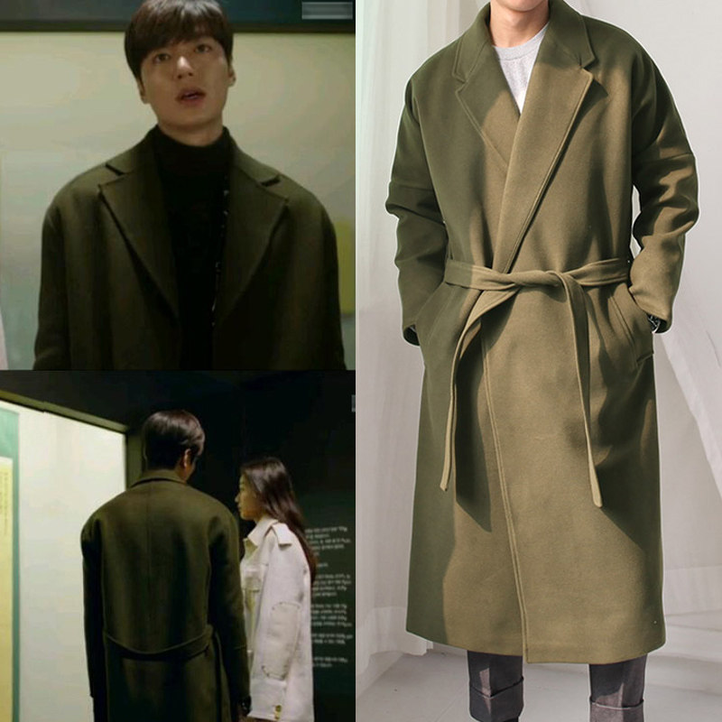 特价蓝色大海传说同款衣_蓝色大海的传说李敏镐同款加厚羊毛呢大衣男