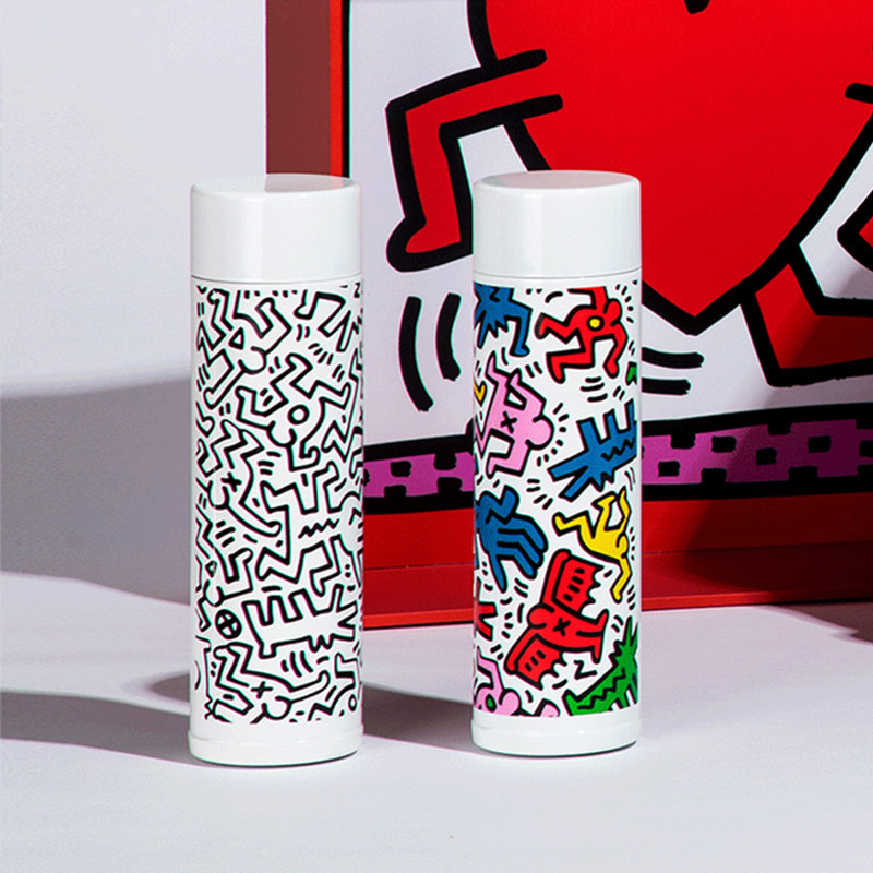 nome家居keithharing联名保温杯350ml旅行便携水杯304不锈钢茶杯