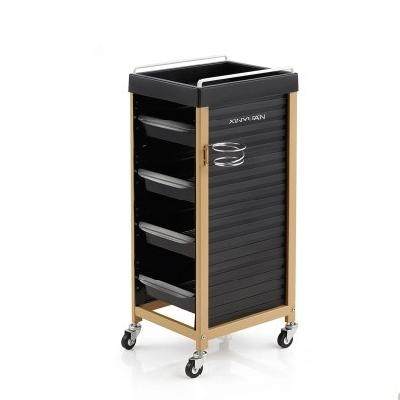 发廊美发店复古美发车红色工具理发店用品推车工具车