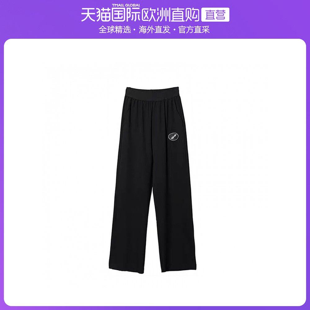 香港直邮we11donewe11done黑色logo贴片休闲裤休闲运动裤