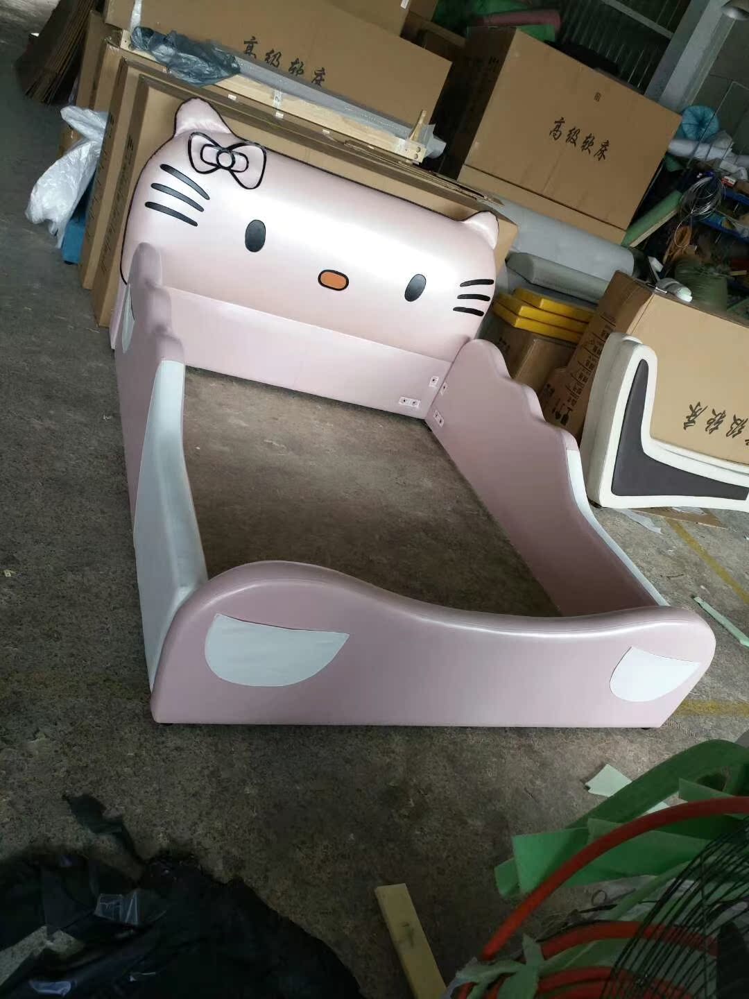 SRDZ公主床hello kitty猫软床来图定制卡通图案可爱梦幻塌塌米床在类目 住宅家具, 床类, 皮艺床中 - 来自Buy2taobao.com提供专业的淘宝代购服务