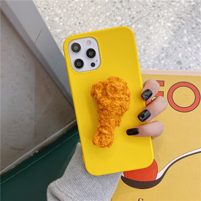 SIMFCX趣味立体仿真食物新奥尔良鸡腿手机壳苹果11/12pro max个性创意搞怪适用iPhone7plus/8潮牌网红x/xs/xr