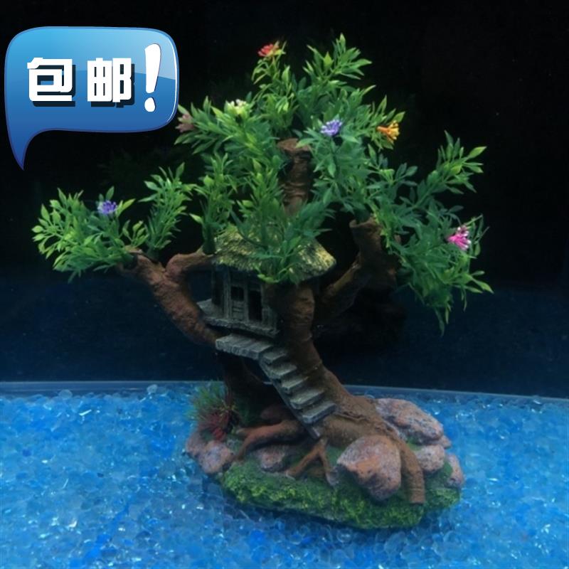 鱼虾躲避屋孔雀鱼水族箱鱼儿装饰物造景躲藏2屋幼鱼