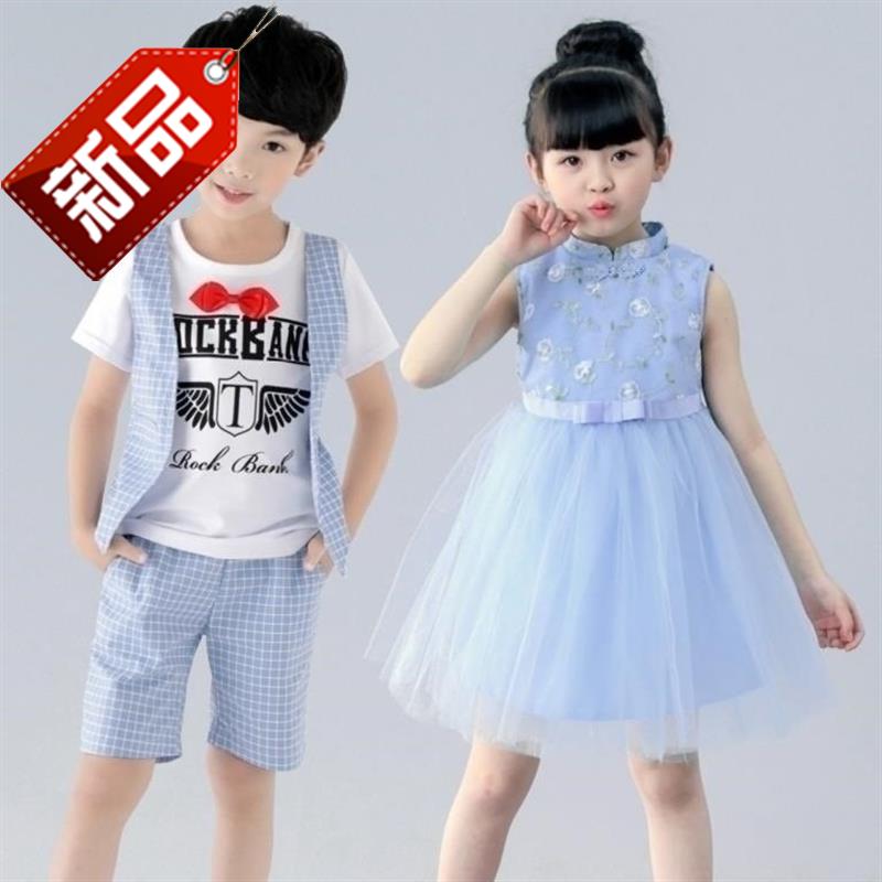 潮街舞毕业照小孩男女夏季连体小童班服幼儿园男生表演服帅气l衣|ruв категории Детская одежда, детский костюм - от Buy2taobao.com для оказания профессиональной услуги покупки агента Taobao