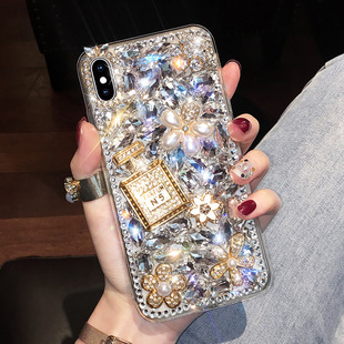 适用于苹果xsmax手机壳满钻网红xr女神款奢华水钻iPhone8plus高档限量版个性创意6s潮牌全包防摔i7p新款硅胶