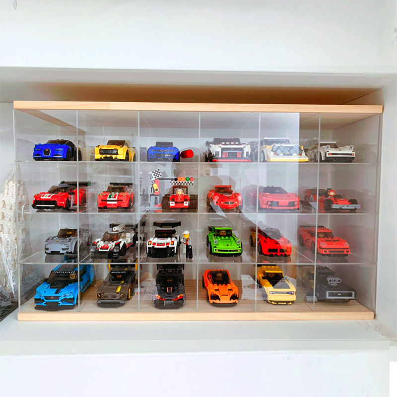 1:32汽车模型展示盒挂墙亚克力收纳柜带门防尘儿童玩具汽车合金车