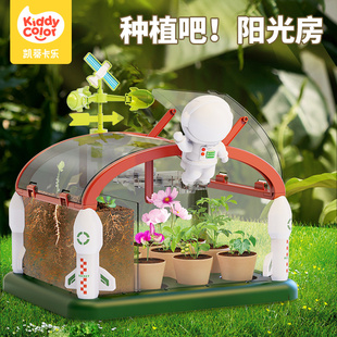 凯蒂卡乐阳光房种植儿童diy手工科学实验包小学生植物生长观察盒