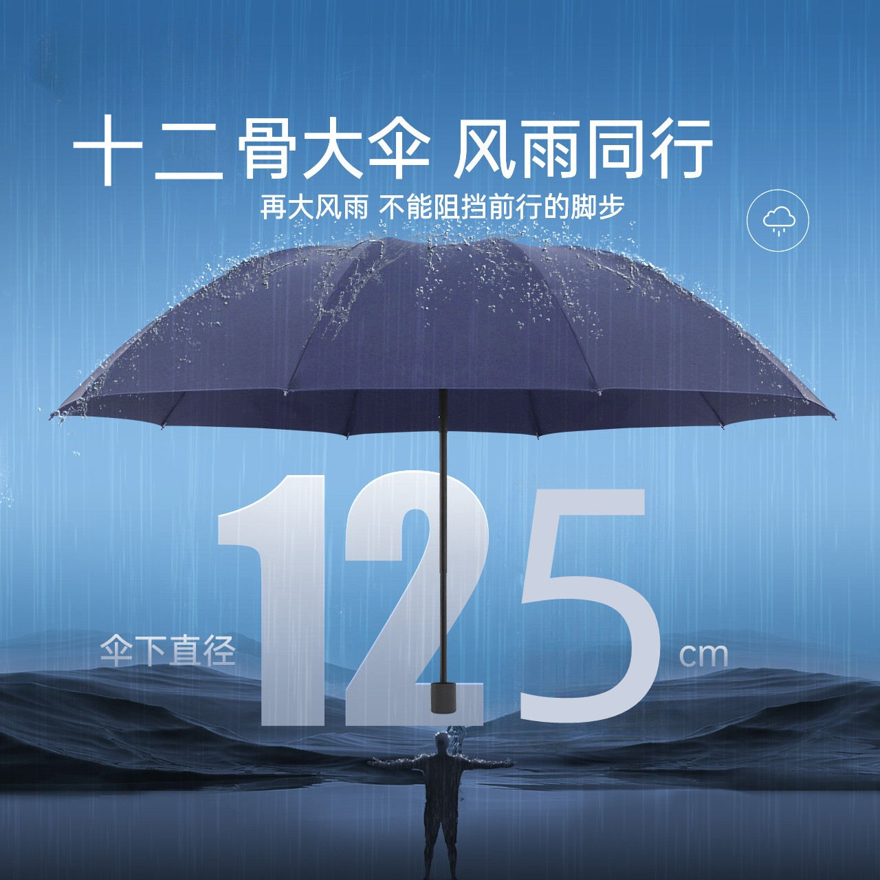 雨伞男大号加固加厚结实抗风暴手动折叠学生遮阳伞晴雨两用伞定制