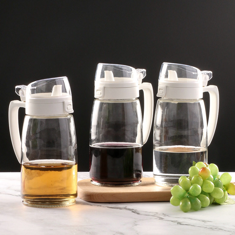 瓦思厨房用品玻璃防漏油壶油瓶家用酱油醋料酒玻璃瓶带盖调味