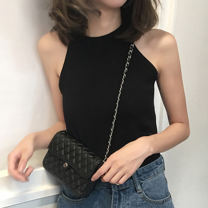 挖肩吊带背心女夏内搭打底韩版百搭修身漏锁骨挂脖上衣性感外穿潮