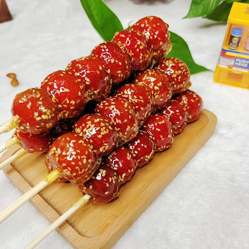 朱老大冰糖葫芦老北京口味鲜山楂原味芝麻开胃零食70g*10支zb