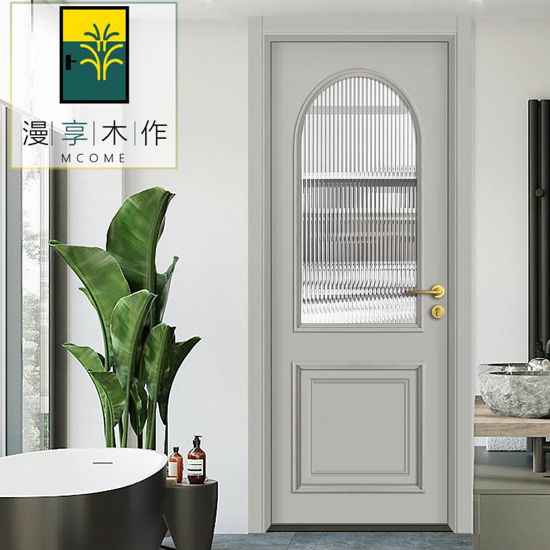 漫享木作长虹玻璃门卫生间门复合实木烤漆门厨房门定制轻奢套装门