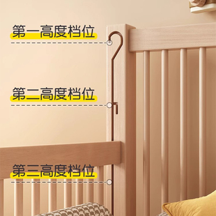 傲乐斯榉木儿童拼接床护栏可升降大人可睡床边床加宽床神器可定做