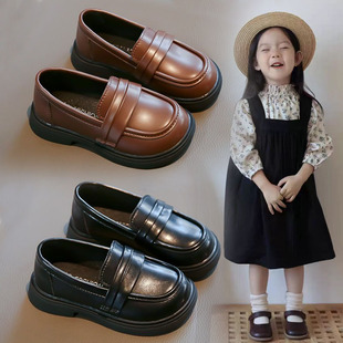 女童小皮鞋英伦风黑色新款单鞋宝宝中大童学生演出公主鞋儿童鞋子