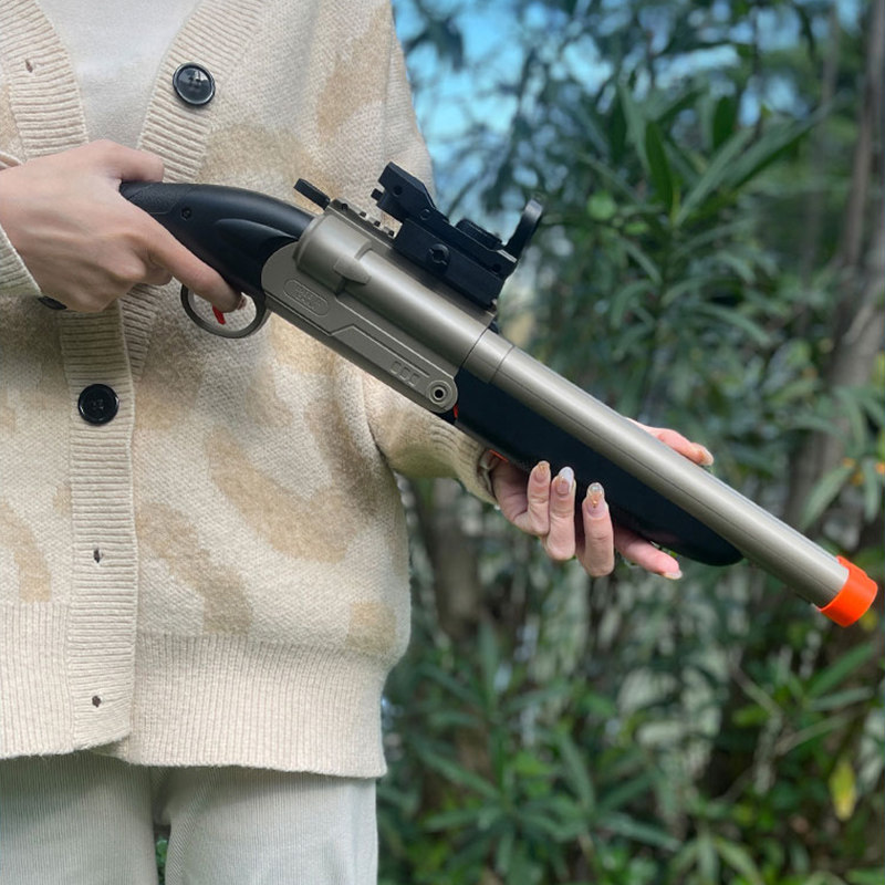 新款zm686双管抛壳软弹枪连发散弹枪霰弹喷子儿童玩具男孩枪仿真