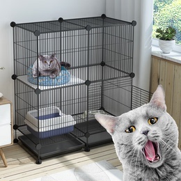 猫笼子家用室内猫咪别墅日式超大自由空间带厕所小型清仓猫舍猫窝