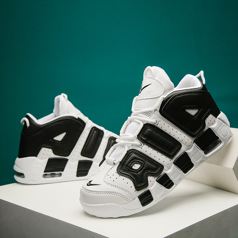 皮蓬大air熊猫男鞋气垫篮球运动鞋初中学生黑白青少年加绒老爹鞋