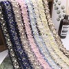 小香風編織花邊輔料裝飾黑色蕾絲邊白布料衣服布料diy手工珍珠帶 小香風編織花邊輔料裝飾黑色蕾絲邊白布料衣服布料diy手工珍珠帶