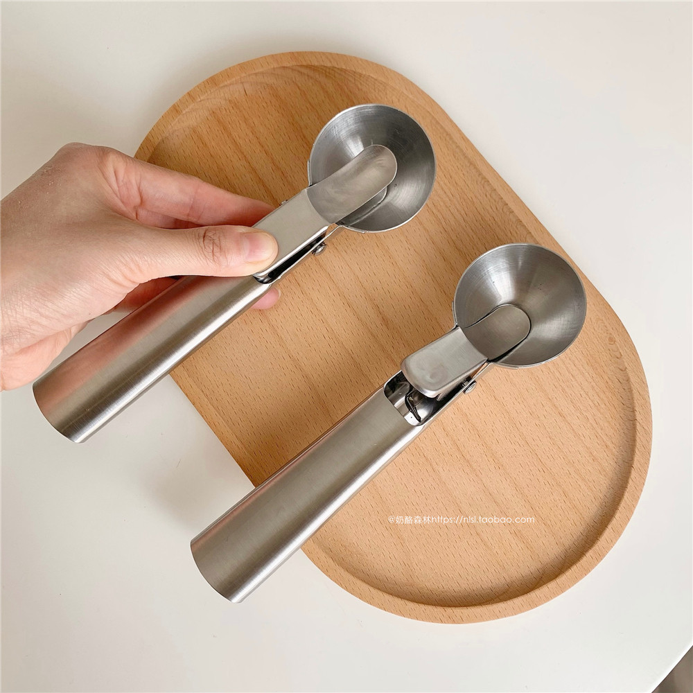 不锈钢挖球器 挖西瓜水果 冰淇淋圆球工具按压出球不锈钢挖球勺子