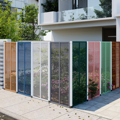 室外花园防腐木质围栏栅栏篱笆户外百叶网片隔断装饰屏风围墙护