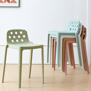 塑料凳子加厚家用高板凳北欧简约客厅时尚餐桌凳商用结实特厚椅子