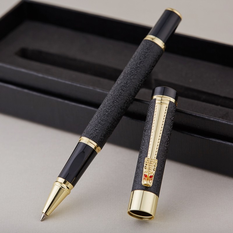 喜语签字笔金属中性笔黑色水笔男士女商务高档碳素宝珠笔签名签约签单