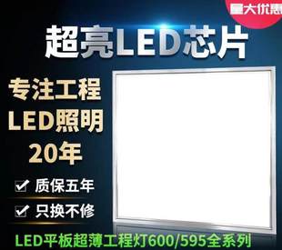 灯具厕所厨房灯集成吊顶灯300栅灯盘格300灯管灯罩铝扣板300&