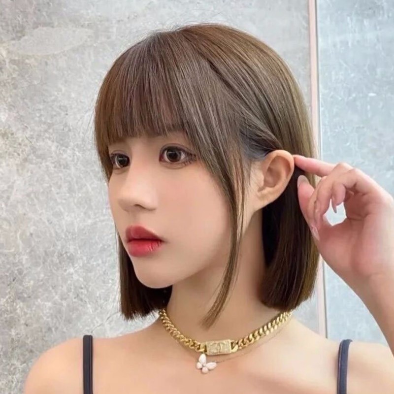 初恋头短发假发女短直发时尚bobo全头套式一刀切波波头学生头发型