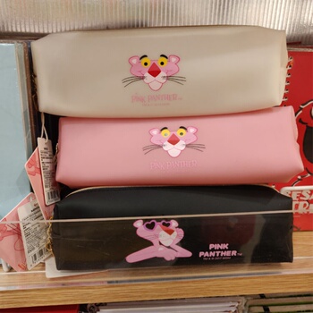 miniso名创优品 粉红豹果冻硅胶pvc笔袋学生文具用品便携文具盒