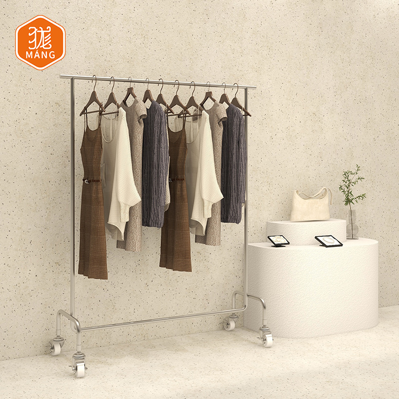 couture display prop wire drawing Stainless steel Display rack Floor type Ladies shop Clothes hanger Showcase goods shelves Nakajimain the Business/Office Furniture , Clothing store furniture , Clothing display category - from Buy2taobao.com to provide professional Taobao agent buy service