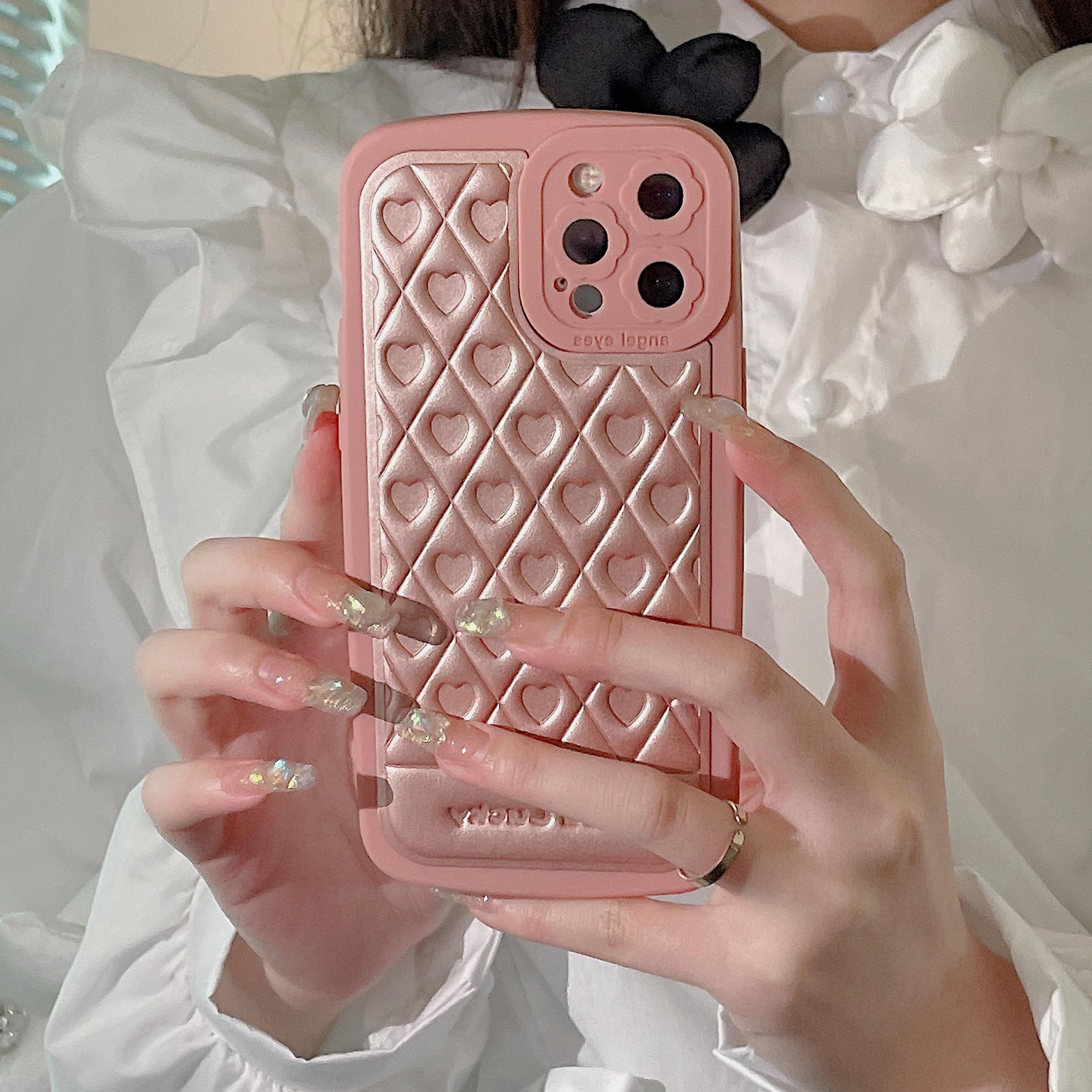 小羊皮菱格爱心适用于iPhone13手机壳少女粉苹果12/11promax女款高级感x/xs高档奢华xr小众全包防摔7p/8plus在类目 3C数码配件, 手机配件, 手机保护套/壳中 - 来自Buy2taobao.com提供专业的淘宝代购服务