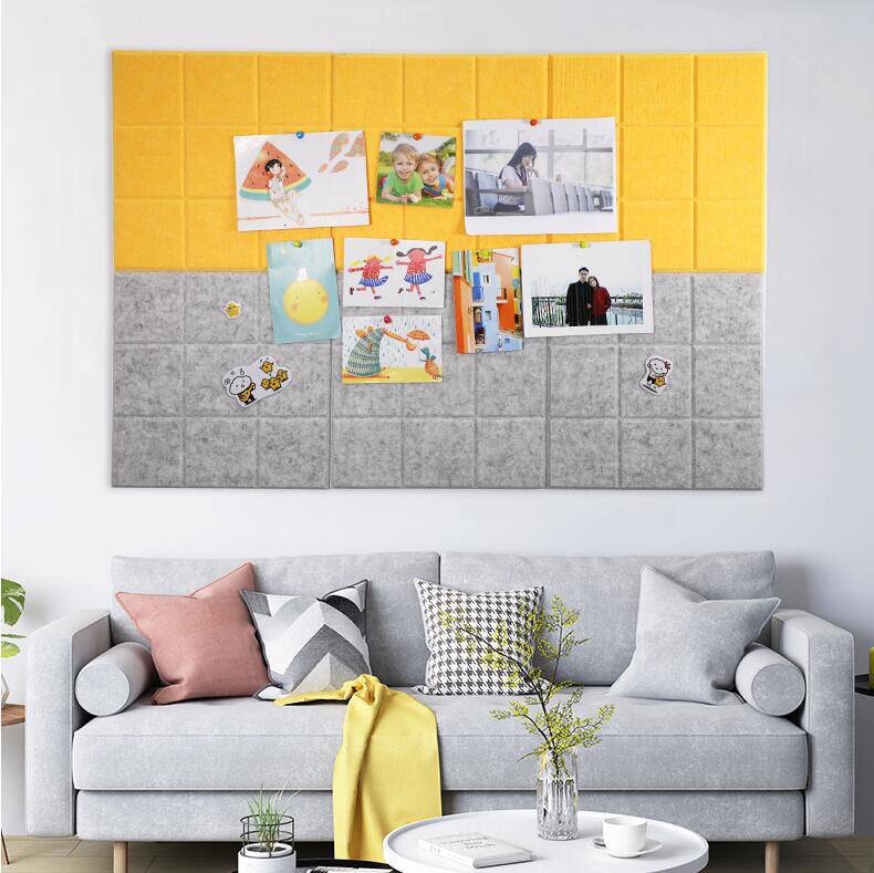 彩色毛毡墙贴照片墙软扎板软木板照片墙贴带背胶毛毡板自粘创意