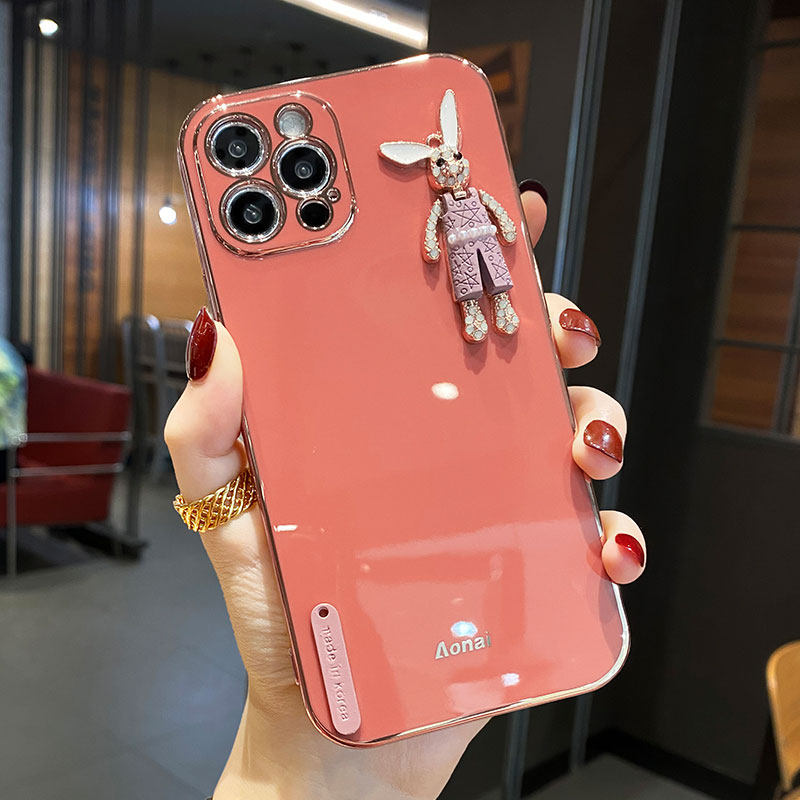 奥匡 山茶红苹果12promax手机壳iphone12mini镜头全包防摔11promax网