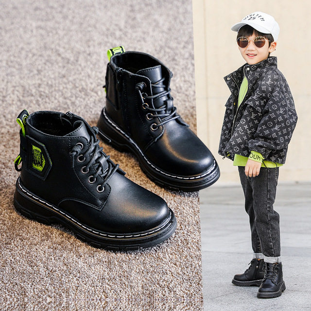 3到12岁男童皮鞋5儿童棉鞋6加厚冬鞋7男孩子8保暖高帮9真皮马丁靴